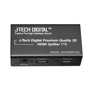 New J Tech Digital 2 Ports HDMI Splitter 1x2 HDTV 1080P