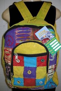   International Backpack NEPAL HIPPIE BAG PEACE SIGN BACKPACK Purse RED