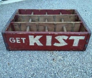 Very Rare GET KIST Wood Soda/Pop Crate! Good Condition! W/ Dividers!!!