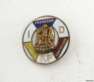 Knights of Pythias   IDKP fraternal Member Pin Vintage Enamel Crest 
