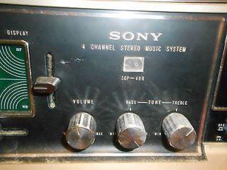 Vintage Sony Stereo Model # SQP 400 Record Player & Music System w/ 4 