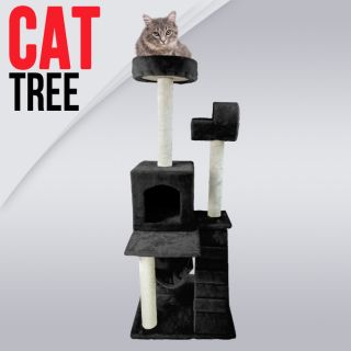   Cat Tower Tree w Condo Scratcher Furniture Kitten House Navy Blue Bed