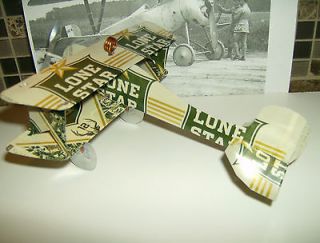LONE STAR BEER Camo Can Plane Airplane. Made from REAL Beer cans NEON 