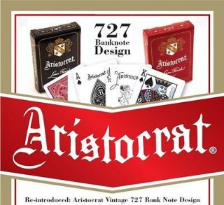 DECKS Aristocrat 727 Banknote playing cards (1 Blue 1 Red)