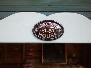 Personalised, play house ,name,jack s playhouse, plaque