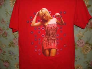 RETRO Britney Spears Shirt Mens L 2002 Dream Within a Dream Tour Red 