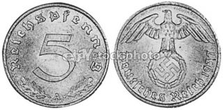 Germany, Third Reich 5 Reichspfennig, 1937