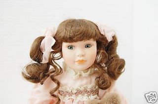 Boyds Bear  EXCL. Brunette Porcelain Doll Cheryl Ann w/ Ashlie 