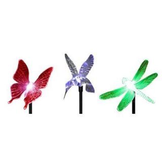 Hummingbird,Butterfly&Dragonfly Solar Garden Yard Decor Stake Lights 