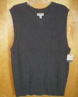 NWT mens size L charcoal gray ST JOHNS BAY sweater vest