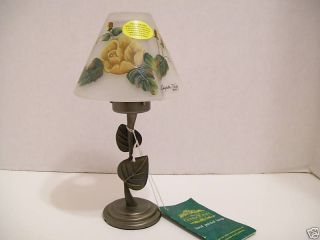 Glynda Turley Handpainted Art Shade & Candlelight Lamp