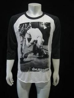 IGGY POP THE STOOGES Punk Rock Jersey T Shirt Vintage Re Printed Mens 