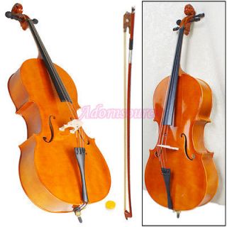 New 4/4 Full Size Professional Sound Wood Color Cello +Bag+Bow+Rosin 