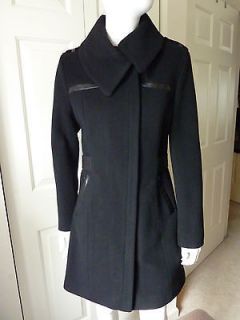 NWT Mackage Wool/Cashmere with Leather Trim Zip KENDRA Coat SizeM