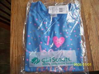 NWT Girl Scout T shirt Blue XXS 4/5 XS 6/6X I Love Being a Daisy short 
