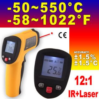 Digital Infrared IR Laser Non Contact Thermometer  50 ~ 550°C 121 DS 