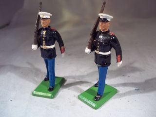 Vintage Collectible Lead Statues Marines 2 pcs.
