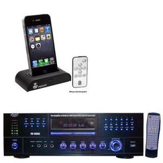 Pyle Stereo Receiver and iPod Dock Package   1x PD1000A, 1x PIDOCK1