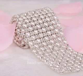 1Yard Austria Crystal and glass Pearl Wedding Cake Banding,Part 