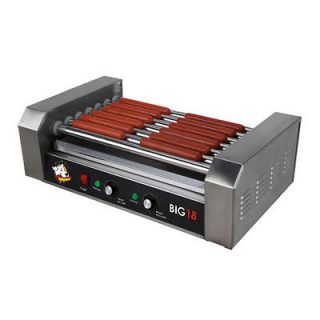 Roller Dog Commercial 18 Hot Dog 7 Roller Grill Cooker Machine 