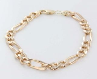   Italian 14k Yellow Gold Chain Bracelet Fine Mens Heirloom Used Jewelry