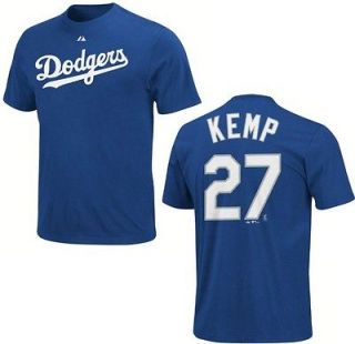 Los Angeles Dodgers Matt Kemp Name and Number Blue Jersey T Shirt
