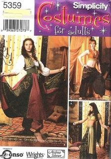 S5359 Belly Dancer Bollywood Gypsy Costume pattern 6 12
