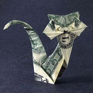 Dollar Bill Origami CATS Many Designs Great Gift 4 Pet Owners Vets 