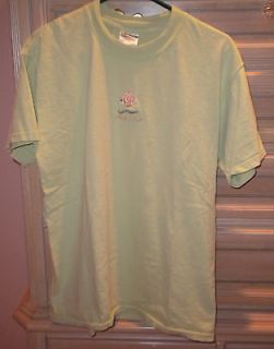 Lake Barkley, Kentucky Cotton Tee T  Shirt Green with Embroidered Fish 
