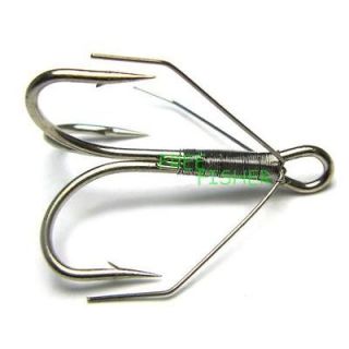 100 pcs fishing hooks weedless treble w3551 2 0 silver