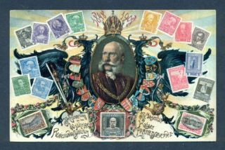 G6210 Postcard stampcard Kaiser Franz Joseph l Stamps