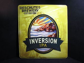 Inversion IPA Deschutes Brewery Tin Beer Sign pub bar Tacker Oregon 