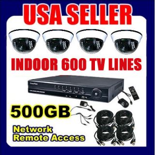 Channel CH Sharp CCD INDOOR 24IR 600 TV Lines H264 DVR Security 