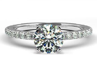   Certified Solid 14K White Gold 2.58 Carat H SI1 Natural Diamond Ring