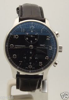 NEW IWC PORTUGUESE AUTOMATIC Chronograph IW371438 Black Dial