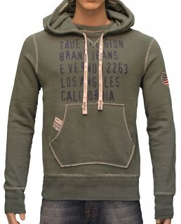 True Religion Brand Jeans Mens California USA Flag Hoodie Sweatshirt 