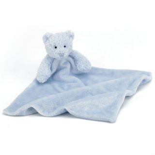 JellyCat Bebe Bear Blue Soother Comforter Blanket Baby Toy Jelly 