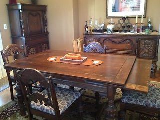 early 1900 s antique dining room set very ornate hand