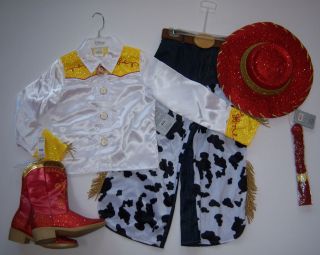 NWT Disney Store Toy Story Jessie Cowgirl Costume S 5/6 Red Hat 