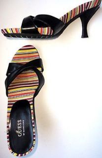  HOT BUYGUESS MARCIANO DESIGNER Black SANDALS Womens 