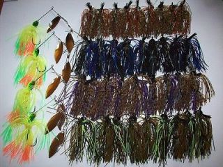 Newly listed 40 Bass Jigs Spinnerbaits Assort Flipping Lures New1