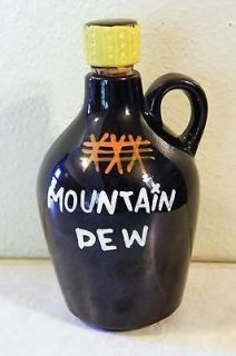 Vintage POTTERY Little Brown Booze JUG Mountain Dew JAPAN LABEL