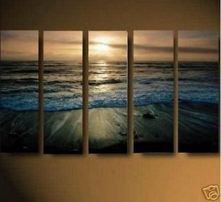 Hot sale! 5PC MODERN ABSTRACT HUGE WALL ART OIL PAINTING ON CANVAS 