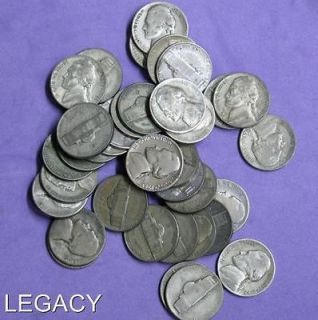 40 Silver Jefferson Wartime Nickels ~ 35% SILVER (PS