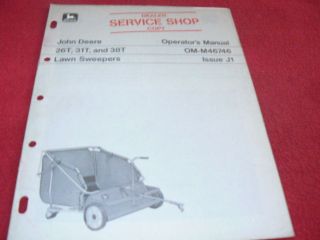 John Deere 26T 31T 38T Lawn Sweepers Operators Manual