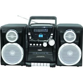 Naxa AM/FM Stereo Radio Cassette Player/Recorde​r Top Loading /CD