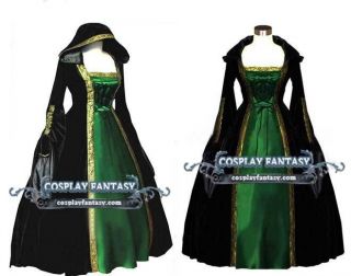 Goth Vintage Medieval Palace Dress Gown Cosplay Mystery drama Witch 