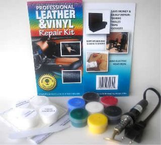 Pro Leather & Vinyl Repair Kit Fix Cigarette Burns Rips on Sofa Car 