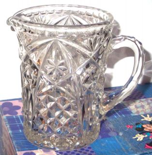 1950s PRESSED GLASS HOBNAIL STYLE WATER JUG Pub Clearance 5 1/2 High