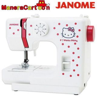 JANOME Hello Kitty Sewing Machine RED Polka dot   Sanrio Japan LIMIT